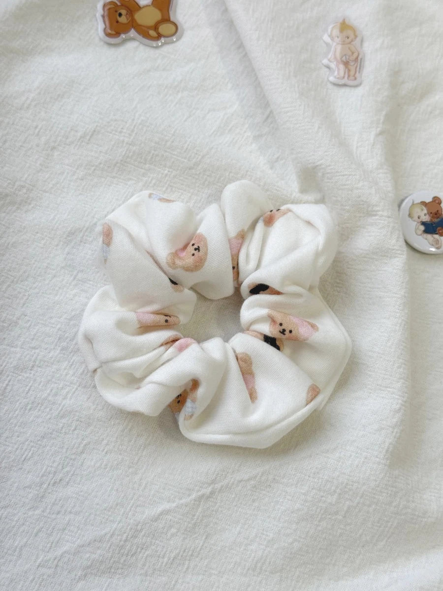 1 PCS Floral Print Elastic Hair Bands Women Multicolor Large Only One Scrunchie Sweet Cute Preppy Style Hair Accessories Y2K New