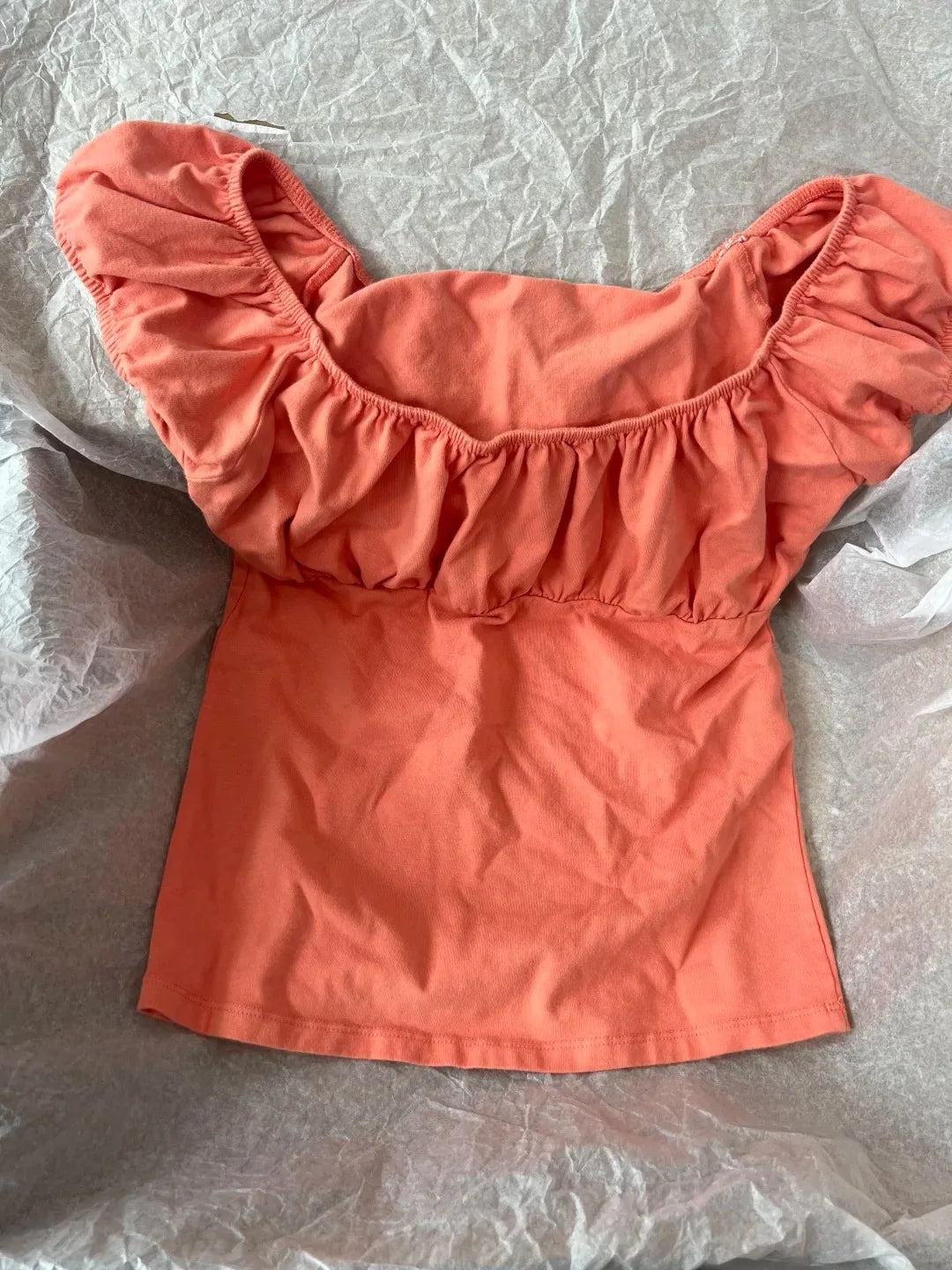 Ruffle Slim Short Sleeve Tee Women Summer Square Collar Cotton Mesh Folds T-shirts Female Aesthetic Sweet Cute Y2K Tops