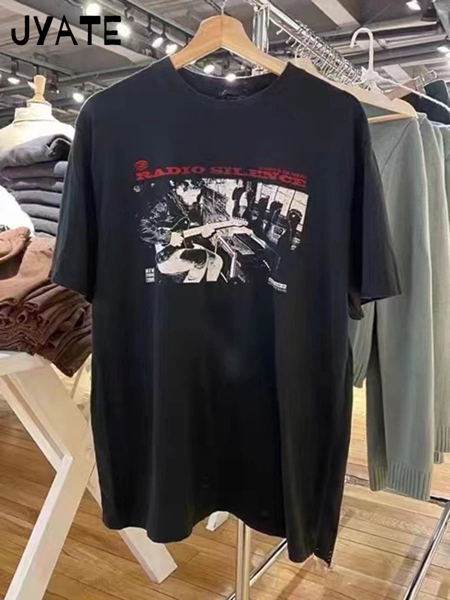 American Cartoon Print Loose T-shirts Women Summer New O-neck Cotton Casual Cute Short Sleeve Tee Harajuku Vintage Chic Tops Y2K