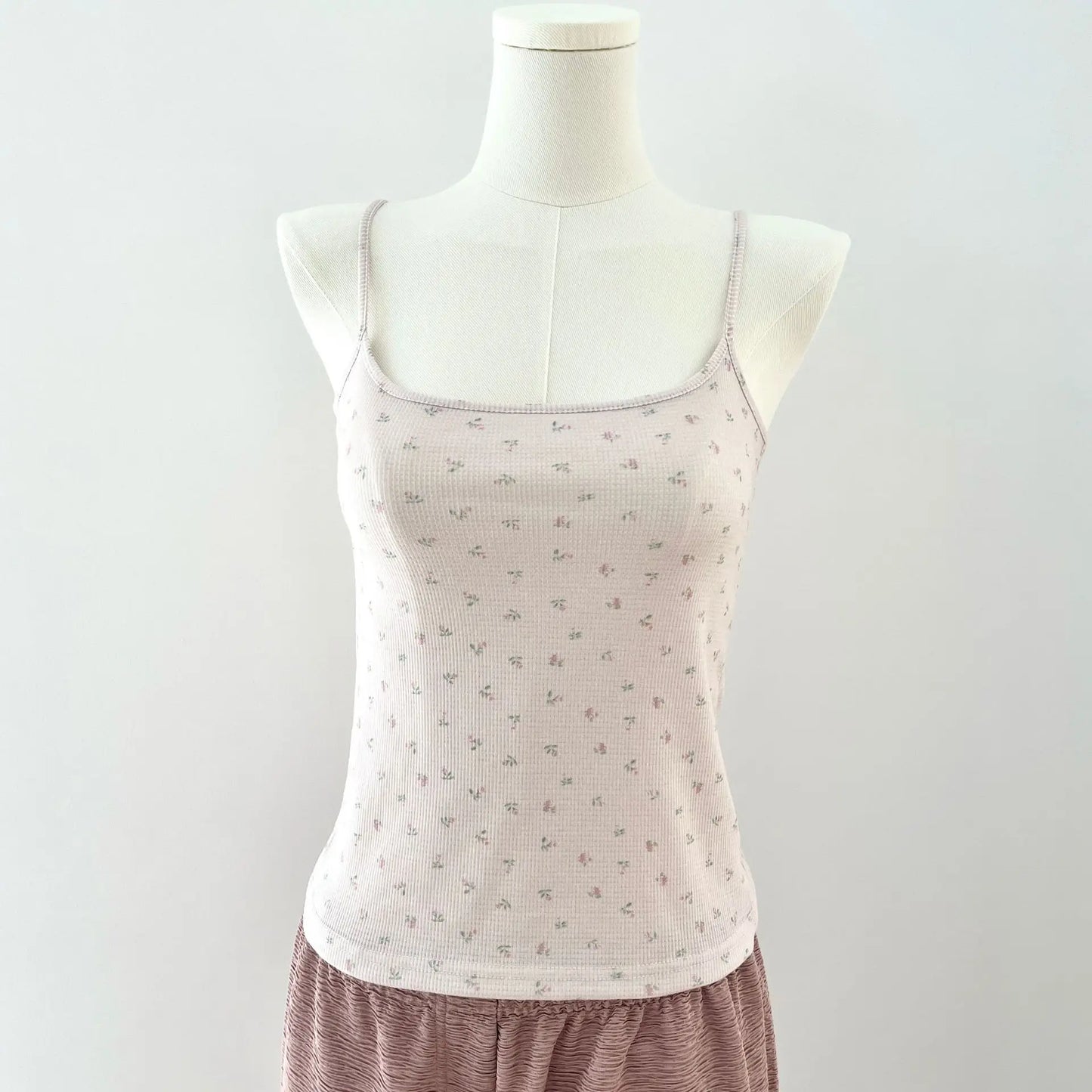 Floral Print Slim Cotton Camisole Women Summer Simple Streetwear Sleeveless Vests Female Cute Sweet Preppy Style Tank Tops Y2K