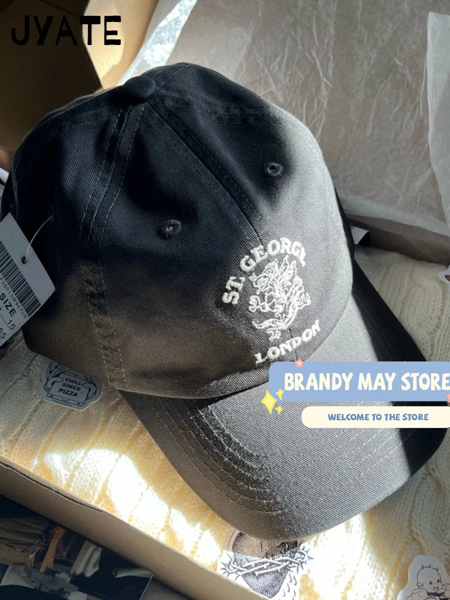New Letter Embroidery Red Baseball Cap Women Casual Street Cartoon Sunscreen Hat Femme Vintage Preppy Style Snapback Hats Y2K