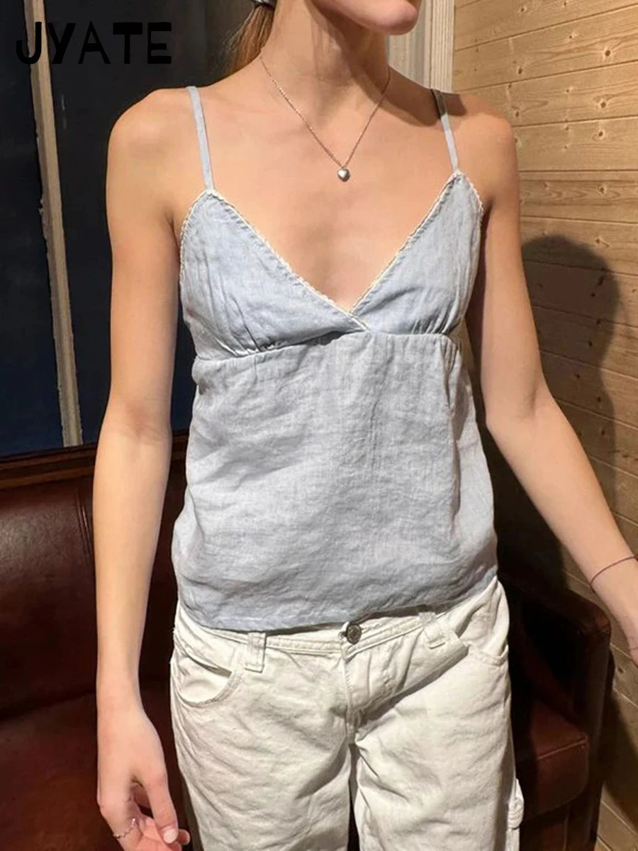 Sweet V-neck Lace Trim Camisole Women Summer New Cotton Sexy Simple Casual Cropped Vests Vintage Cute Basic Tank Tops Y2K Femmle