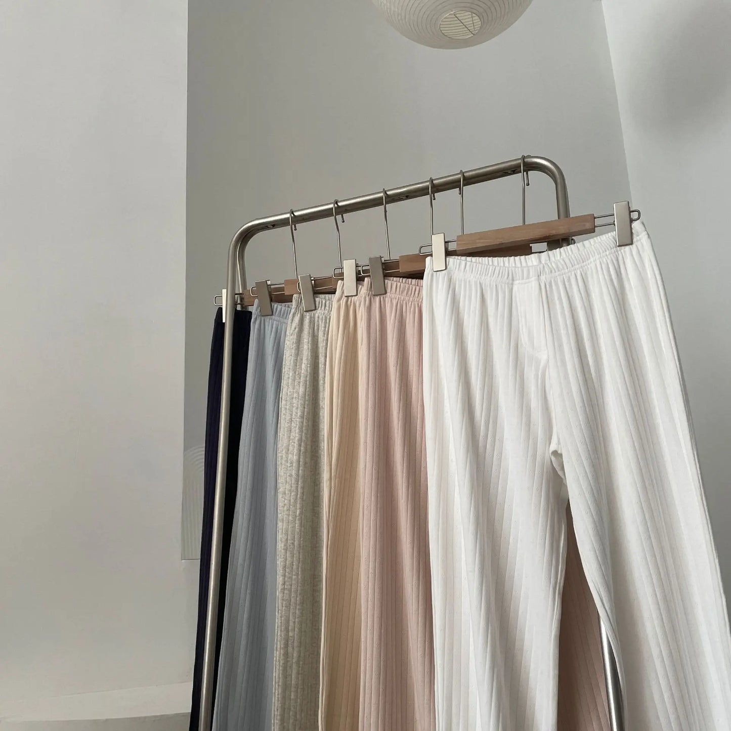 Sweet Solid Cotton Home Pant Women All-match Soft Elastic High Waist Pajama Trousers Vintage Preppy Style SImple Y2K Long Pants
