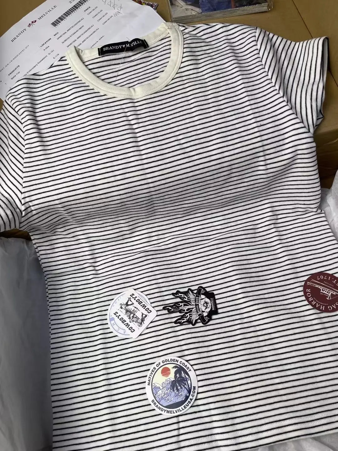 Sweet Pink Striped Slim T-shirt Women Spring Round Neck Cotton Short Sleeve Tee Shirts Female Cute Preppy Style Y2K T shirts New