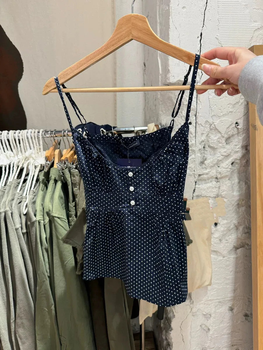 Sweet Pink Stripe Lace-up Tank Top Women Lace Trim Buttons V-neck Cotton Camis Summer Vintage Streetwear Sleeveless Crop Top Y2K
