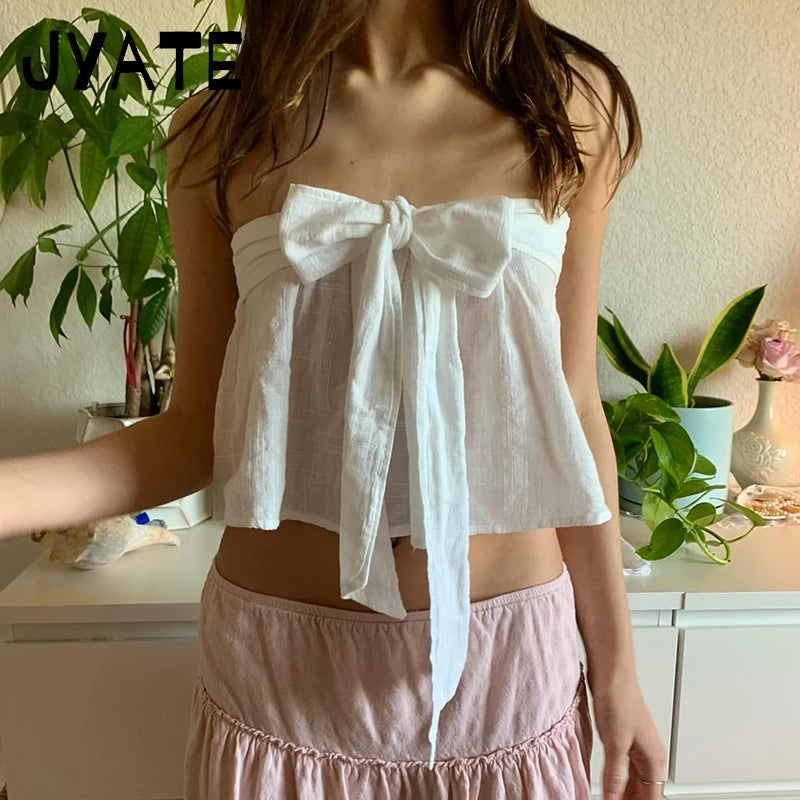 Fashion Blue Striped Straps Halter Neck Camisole Women Summer New Casual Simple Sleeveless Vest Vintage Sweet Chic Tank Tops Y2K