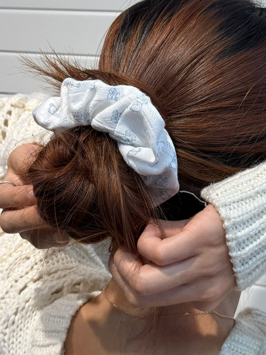 2PCS/Set Sweet Elastic Hair Bands Women Handmade and Custom-made Multicolor Large Scrunchie Cute Hair Accessories