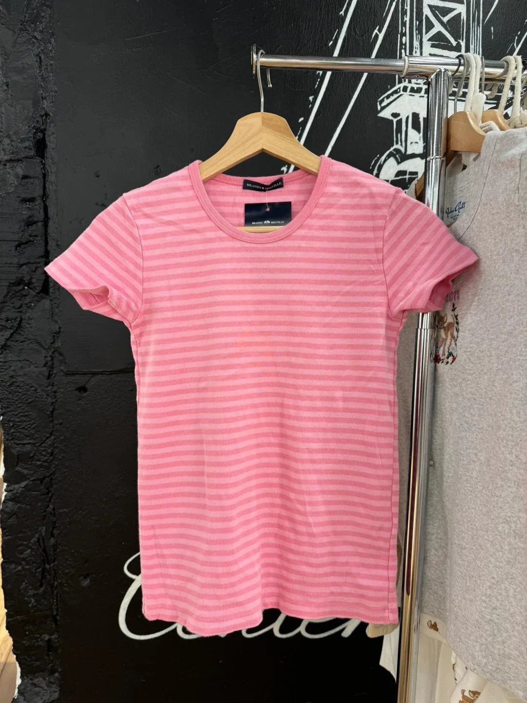Rose Striped Slim T-shirt Women Casual Chic O-Neck Cotton Short Sleeve Tee Shirts Female Sweet Cute Preppy Style Y2K Tshirts New