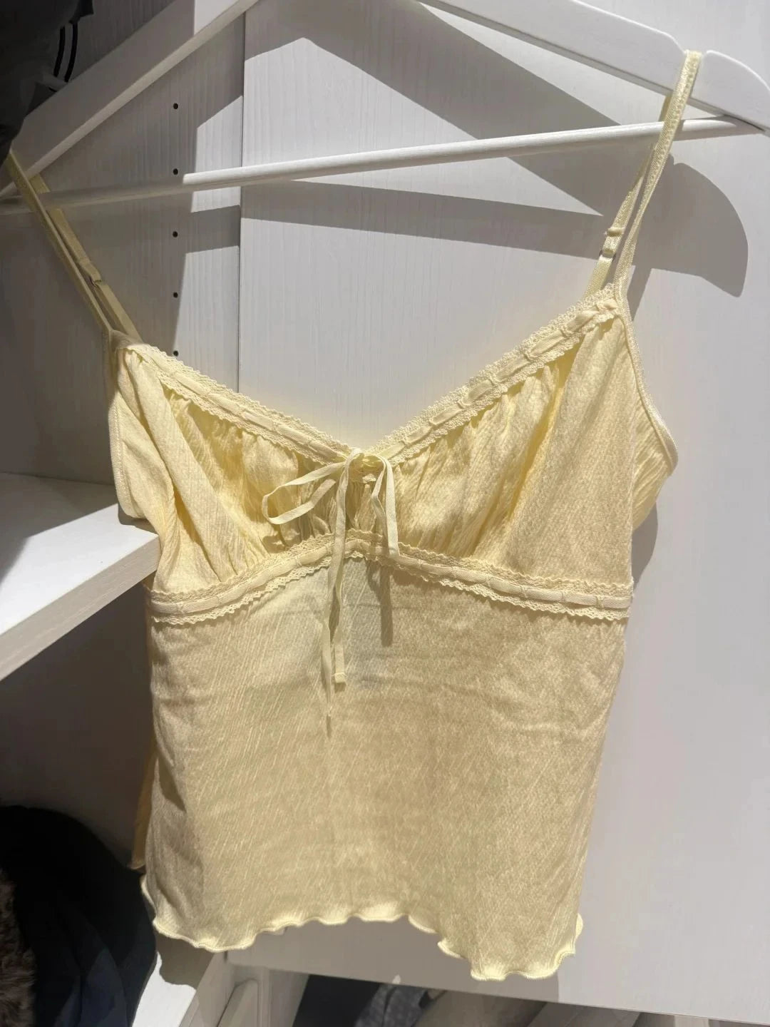 Vintage Solid Folds V-neck Tank Tops Women Summer Casual Slim Lace-up Sleeveless Vests Cute Preppy Style Simple Camisole Y2K