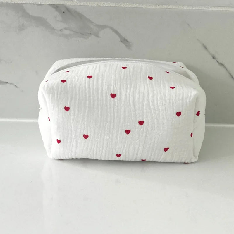 Sweet Little Bear Makeup Bag Women New Simple Zipper Student Pencil Bag Femme Casual Chic Cute High Quality Mini Bags Y2K