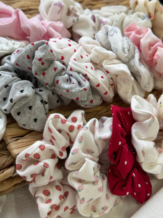 1 PCS Floral Print Elastic Hair Bands Women Multicolor Large Only One Scrunchie Sweet Cute Preppy Style Hair Accessories Y2K New