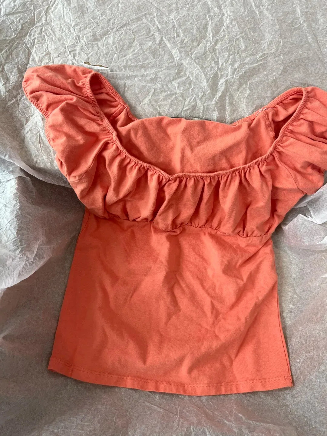 Ruffle Slim Short Sleeve Tee Women Summer Square Collar Cotton Mesh Folds T-shirts Female Aesthetic Sweet Cute Y2K Tops