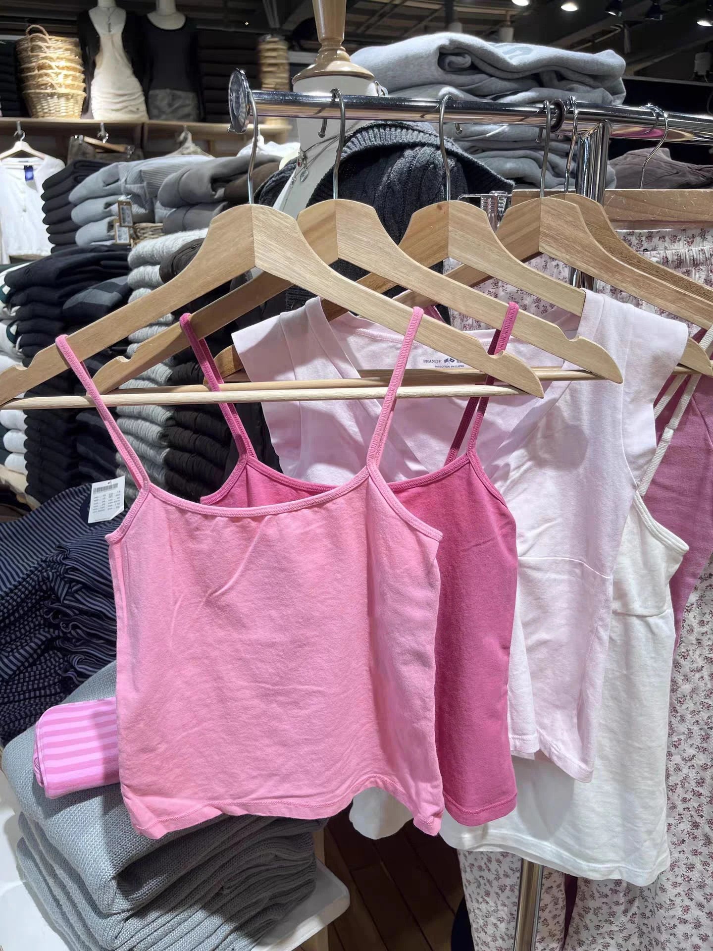 Rose Red Slim Crop Top for Woman Summer Solid Simple Cotton Basic Tank Tops Casual Preppy Style Sweet All-match Cropped Camis