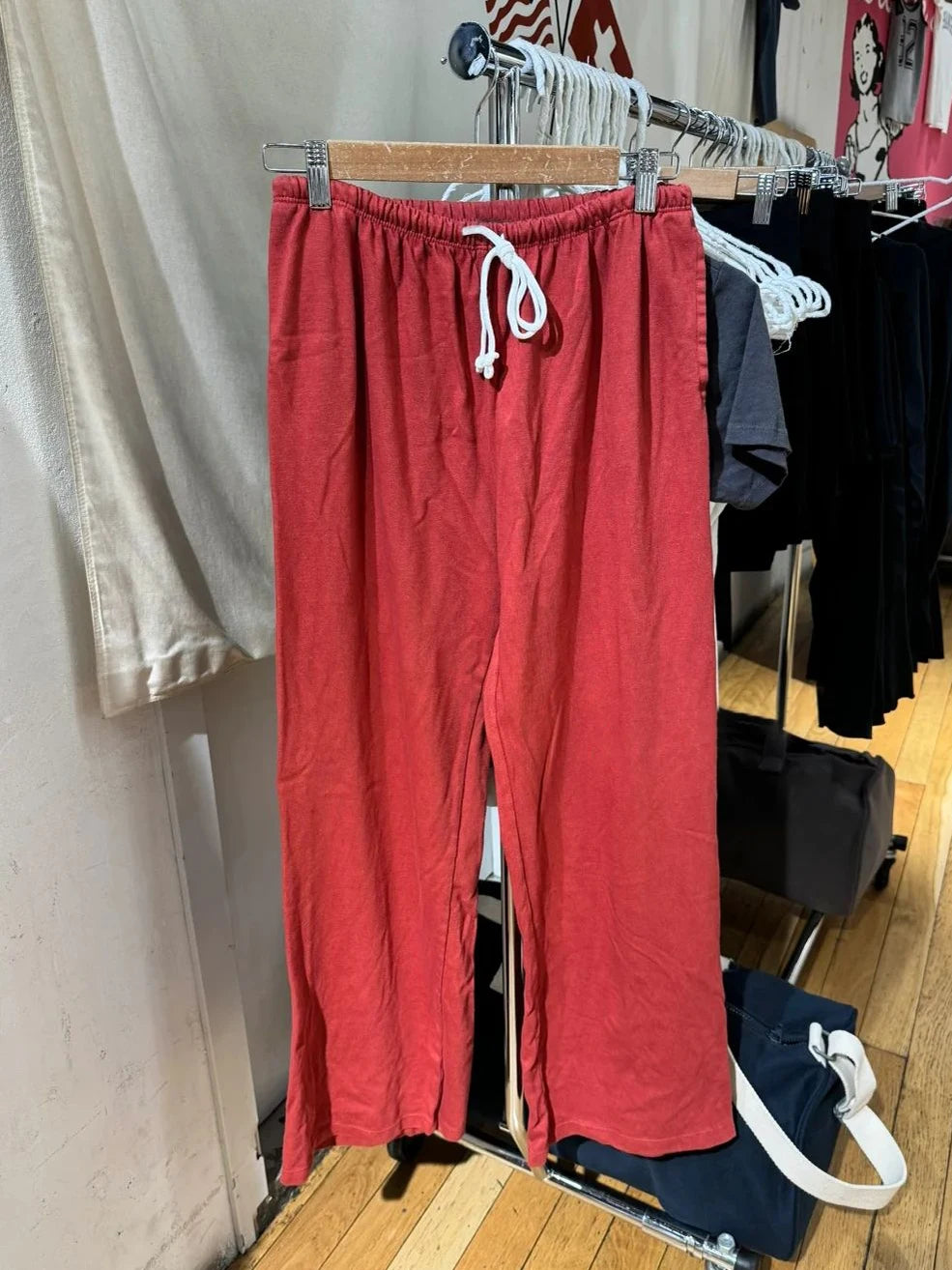 Retro Brown Drawstring Trousers Women Casual Cotton Soft High Waist  Straight Sweatpants Vintage Sweet Sport Long Pants Y2K New