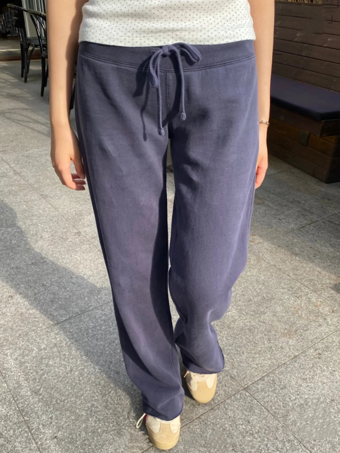 Solid Drawstring Joggers Sweatpants Women Spring Simple Basic Casual High Waist Wide Leg Pants Vintage Streetwear Loose Trousers