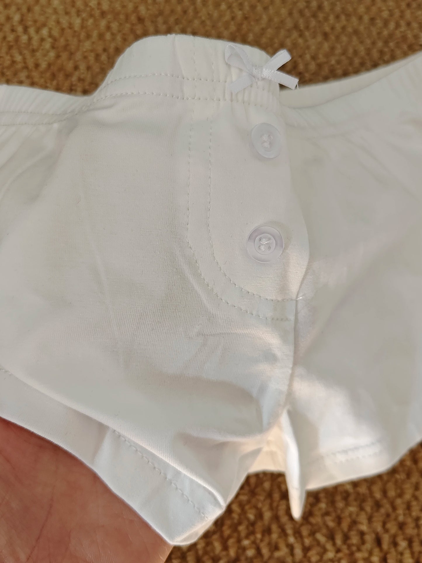 Sweet Bow White Tank Shorts Cotton Set Women Lace Trim V-neck Vest+Buttons Straight Short Boxer Short Pant Cute Home Pajama Sets