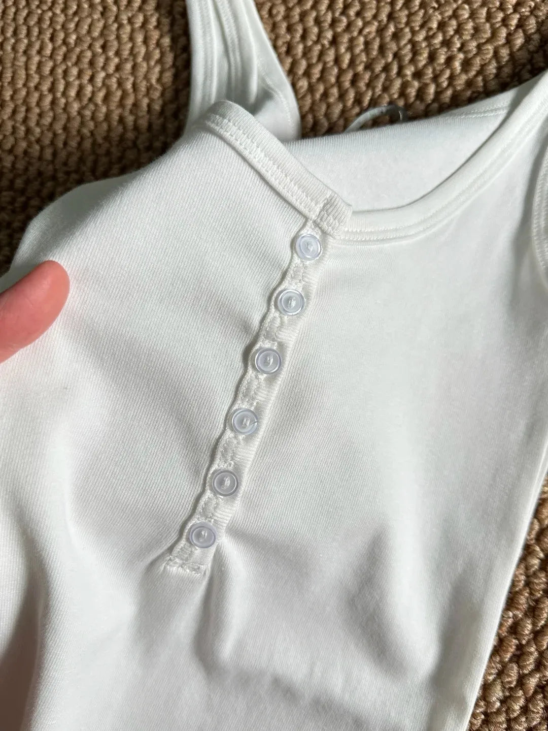 Solid Six Buttons Slim Tank Top Woman Summer Casual Streetwear U Collar Sleeveless Cotton Vest Femal  American Vintage y2k Tops
