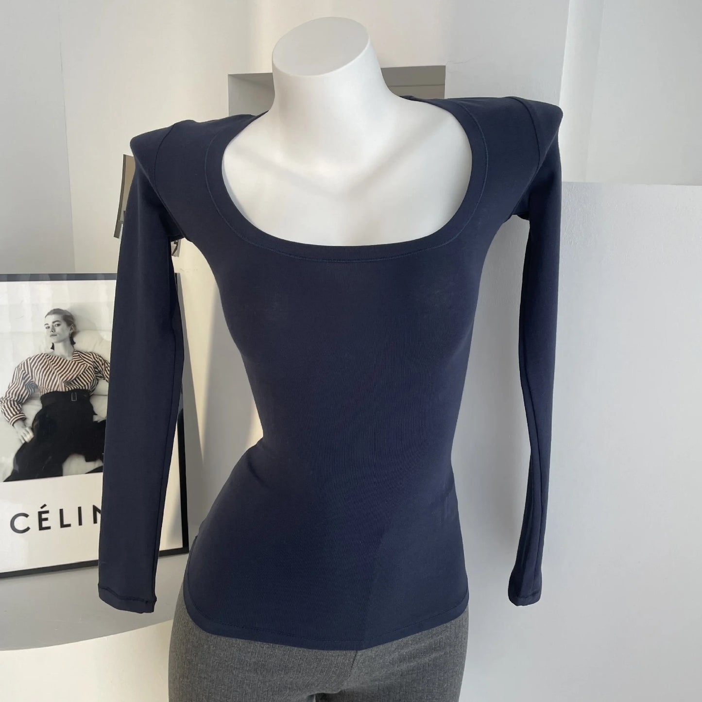 Solid Skinny Cotton T-shirt Women Casual Simple All-match O-neck Yoga Long Sleeve Tees Female Elegant Sweet Basic Sport T-shirts