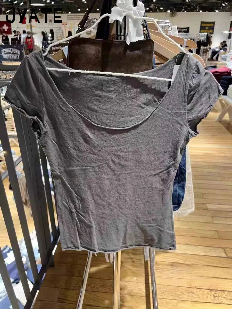 Simple Basic White V-neck T-shirts Women Summer Cotton Soft Casual Preppy Style Short Sleeve Tees Sweet Chic Y2K T Shirt Clothes