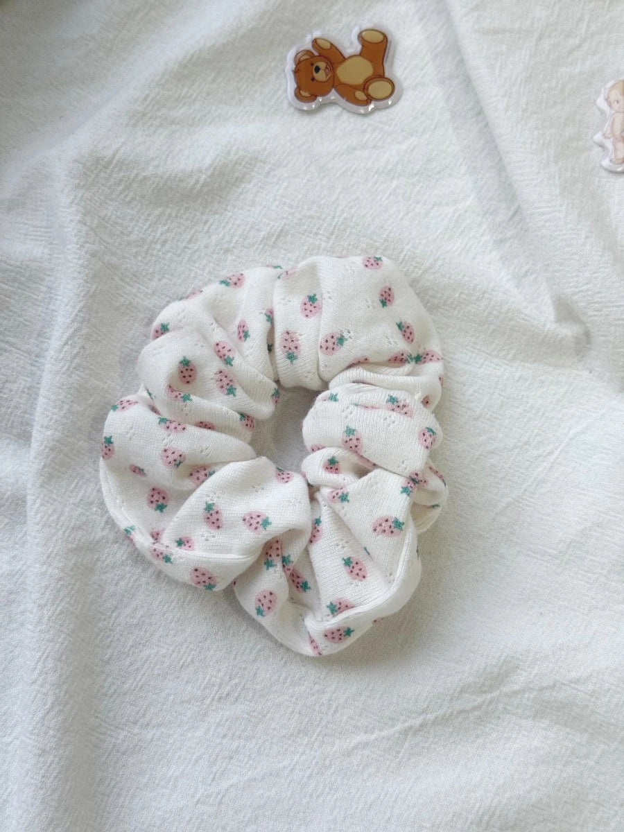 1 PCS Floral Print Elastic Hair Bands Women Multicolor Large Only One Scrunchie Sweet Cute Preppy Style Hair Accessories Y2K New