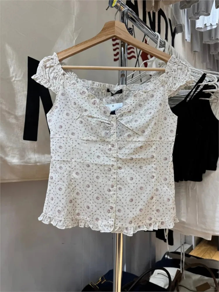ppurple floral t-shirt women summer v-neck short sleeve tees