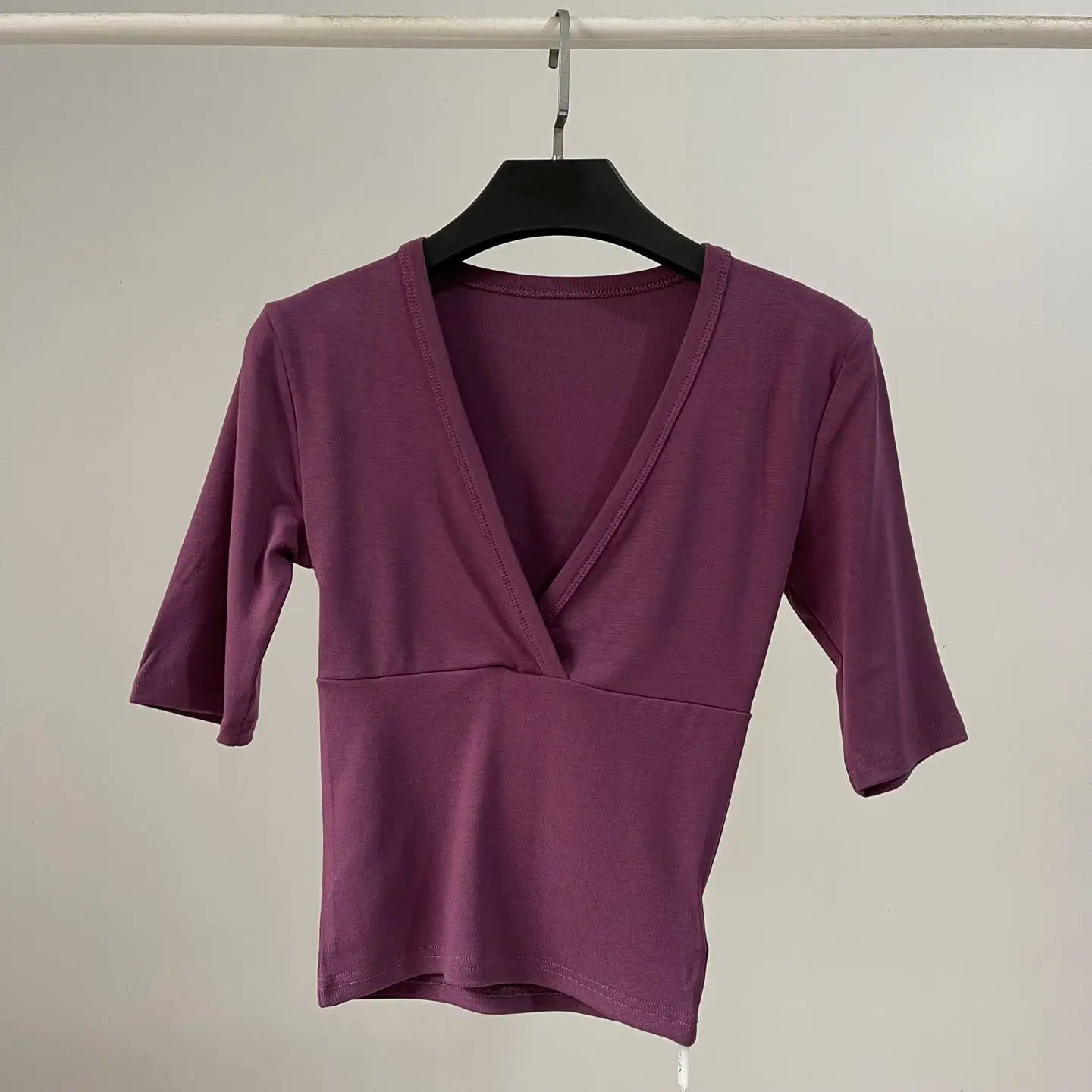 Pink V-neck Slim Crop Tops Women Summer Streetwear Simple Basic Cotton Half Sleeve Tees Sweet Cute Preppy Style T-shirts Y2K