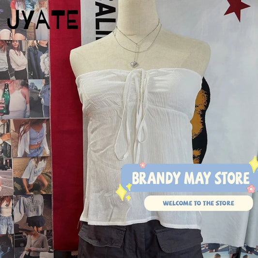Vintage Sexy Strap Halter Neck Folds Camisole Women New Casual Side Slits Slim Sleeveless Cropped Vests Sweet Street Tank Tops