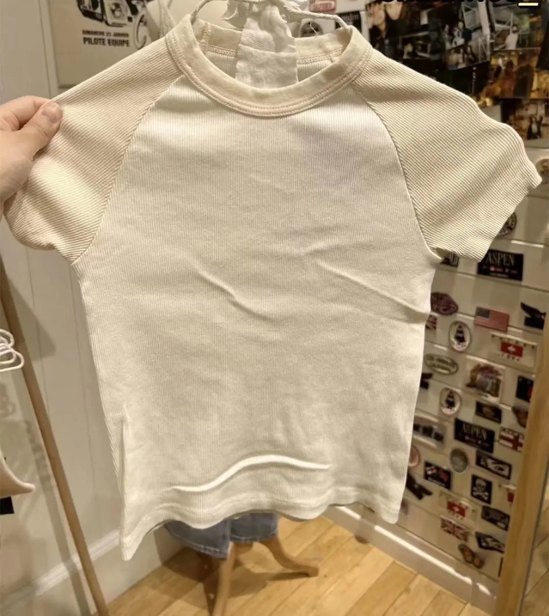 Vintage Brown Patchwork Ribbed Crop Tops Female Summer Cotton O-neck Slim Casual Short Sleeve Tee Harajuku Sweet Chic T-shirts
