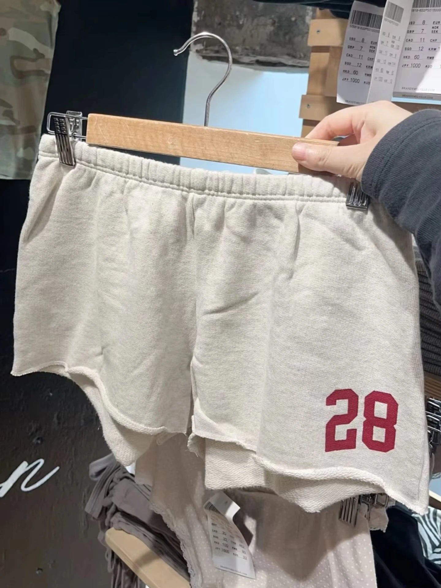 NO.28 Embroidery Straight Shorts Women Grey Drawstring Low Waist Cotton Short Pants Female Casual Simple Sport Sweatshorts Y2K