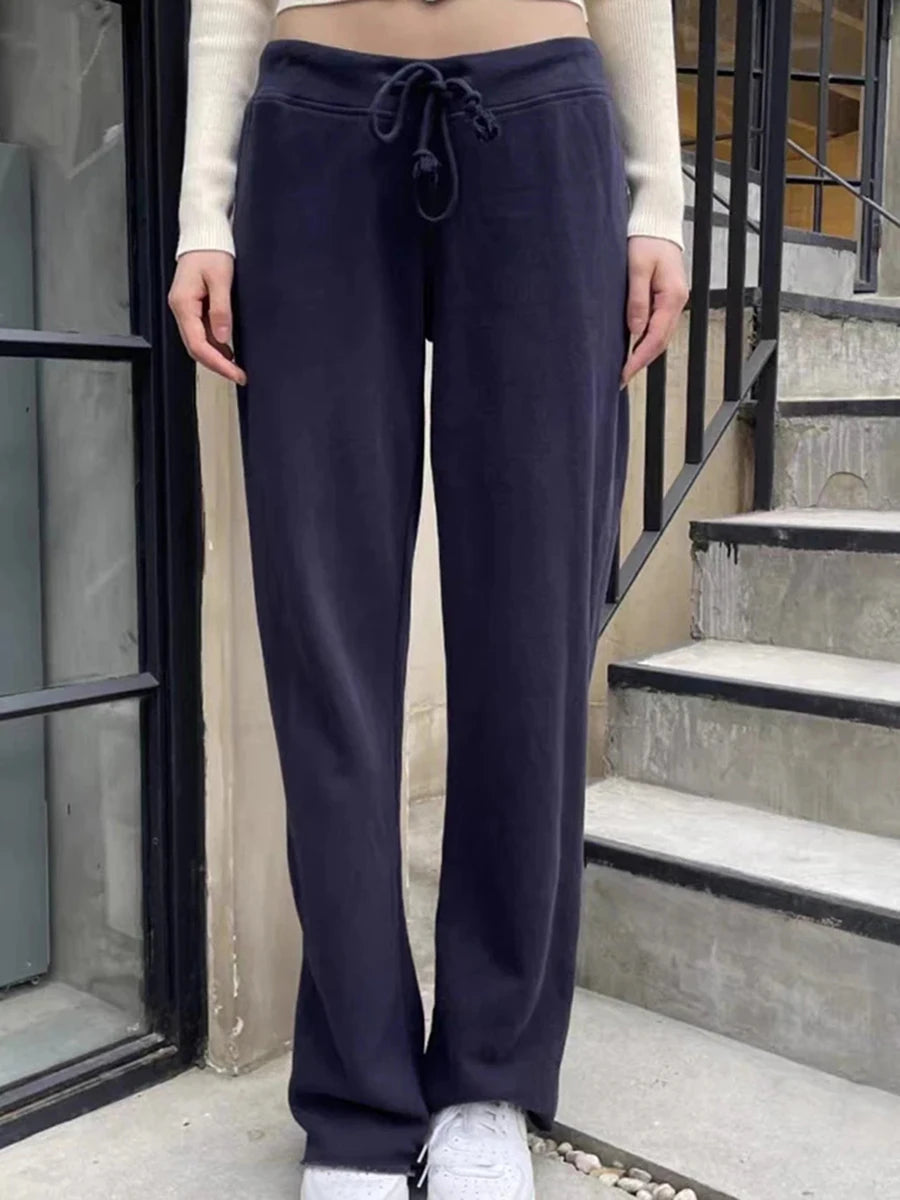Sweet Flip up Pink Skinny Yoga Pants Women Autumn Elastic Cotton Long Flare Pants Female Casual Preppy Style Y2K Sport Trousers