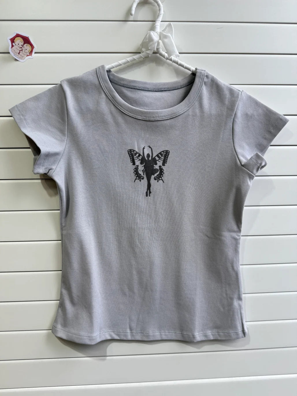 Vintage Letter Graphic Crop Top Women Summer Casual Round Neck Short Sleeve Short T-shirt Female Retro Classic Cotton Tops Chic