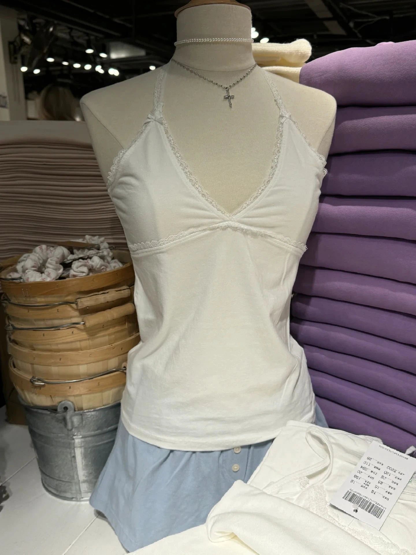 Sweet V-neck Halter Tank Tops Women Summer New All-match Sexy V-neck Slim Camisole Casual Vintage Preppy Style Cute Crop Top Y2K