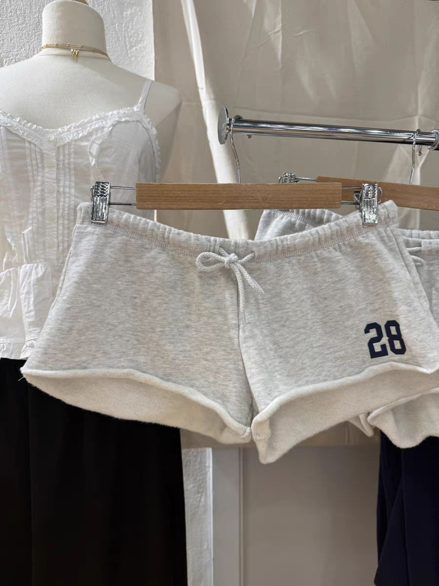 Drawstring Straight Short Pant Sweet Sport Shorts