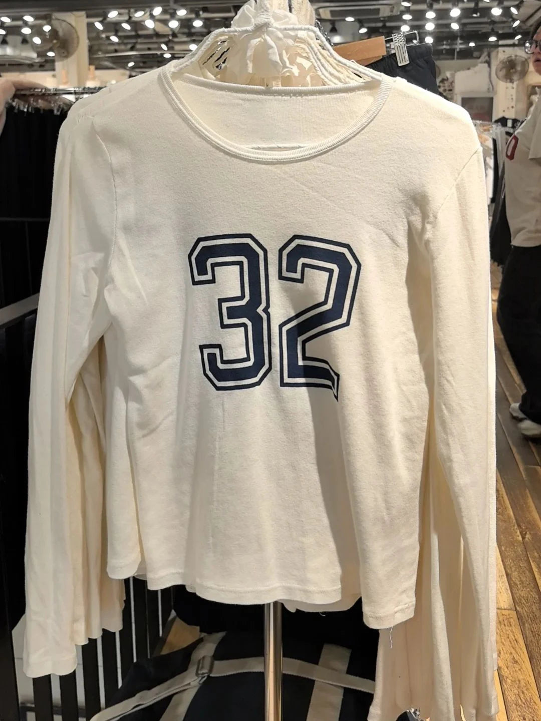 Cute 32 Print Slim Long Sleeve T-shirt Women Autumn O-Neck Short Sleeve Cotton Tee Shirts Vintage American Sweet Tshirt Y2K Tops