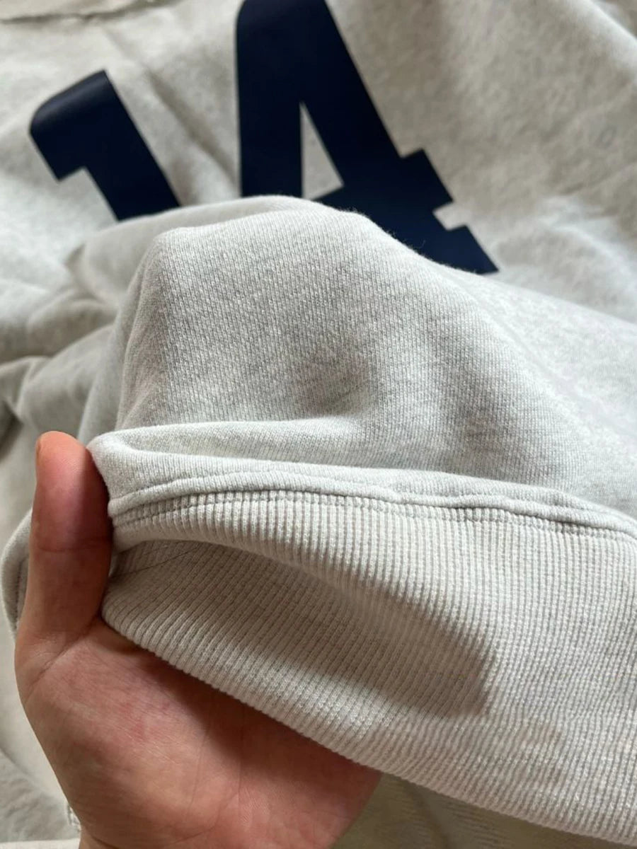 Fashion 14 Print Oversized Sweatshirt Women Autumn Sexy Scoop Neck Long Sleeve Cotton Loose Pullover Streetwear Hoodie Y2K Tops