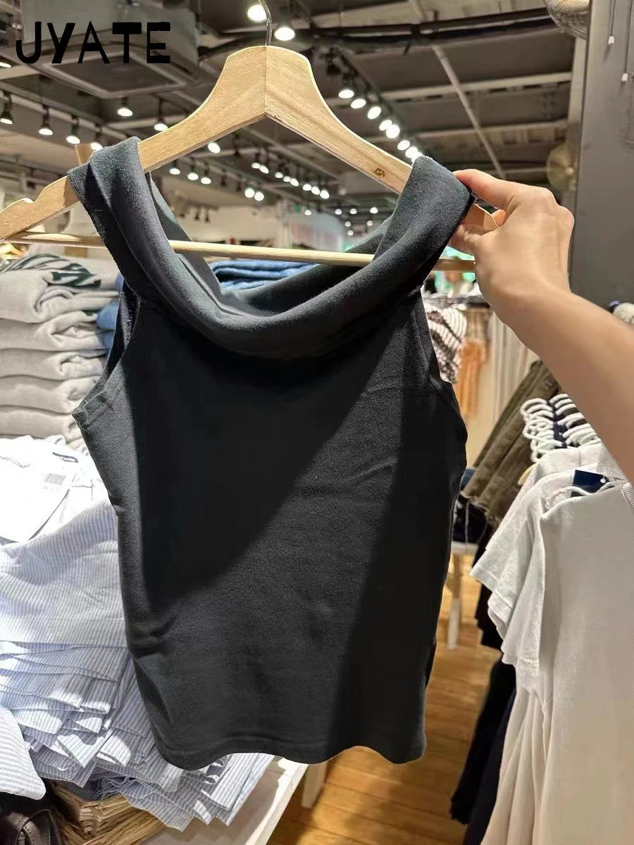 Black Strapless Cropped T-shirts Women Summer New Cotton Slash Neck Slim Tee Shirt Casual Sweet Street Preppy Style Crop Top Y2K