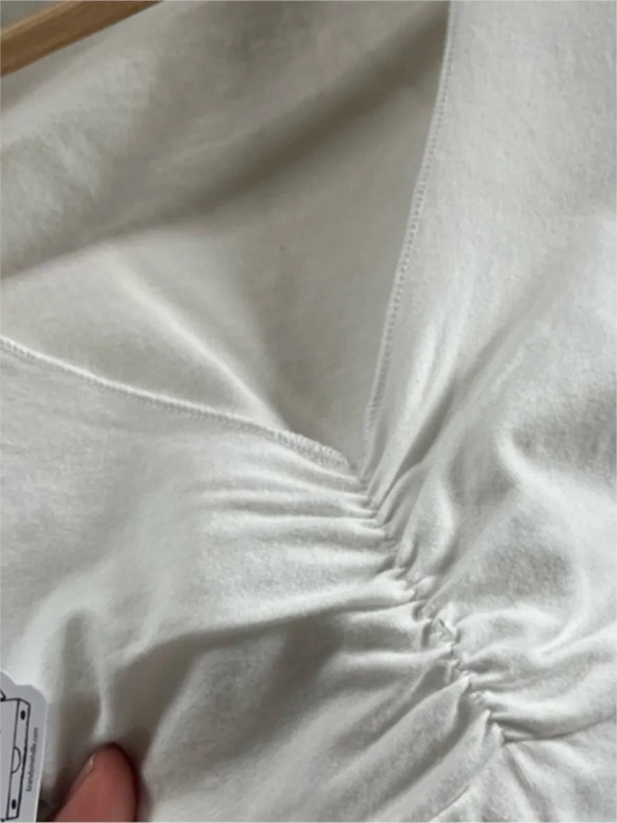 White Lace Trim Short Sleeve Tees+Stripe Shorts Womewn Suit Casual T-shirts Blue Shorts Simple Homewear Outwear Two Piece Outfit