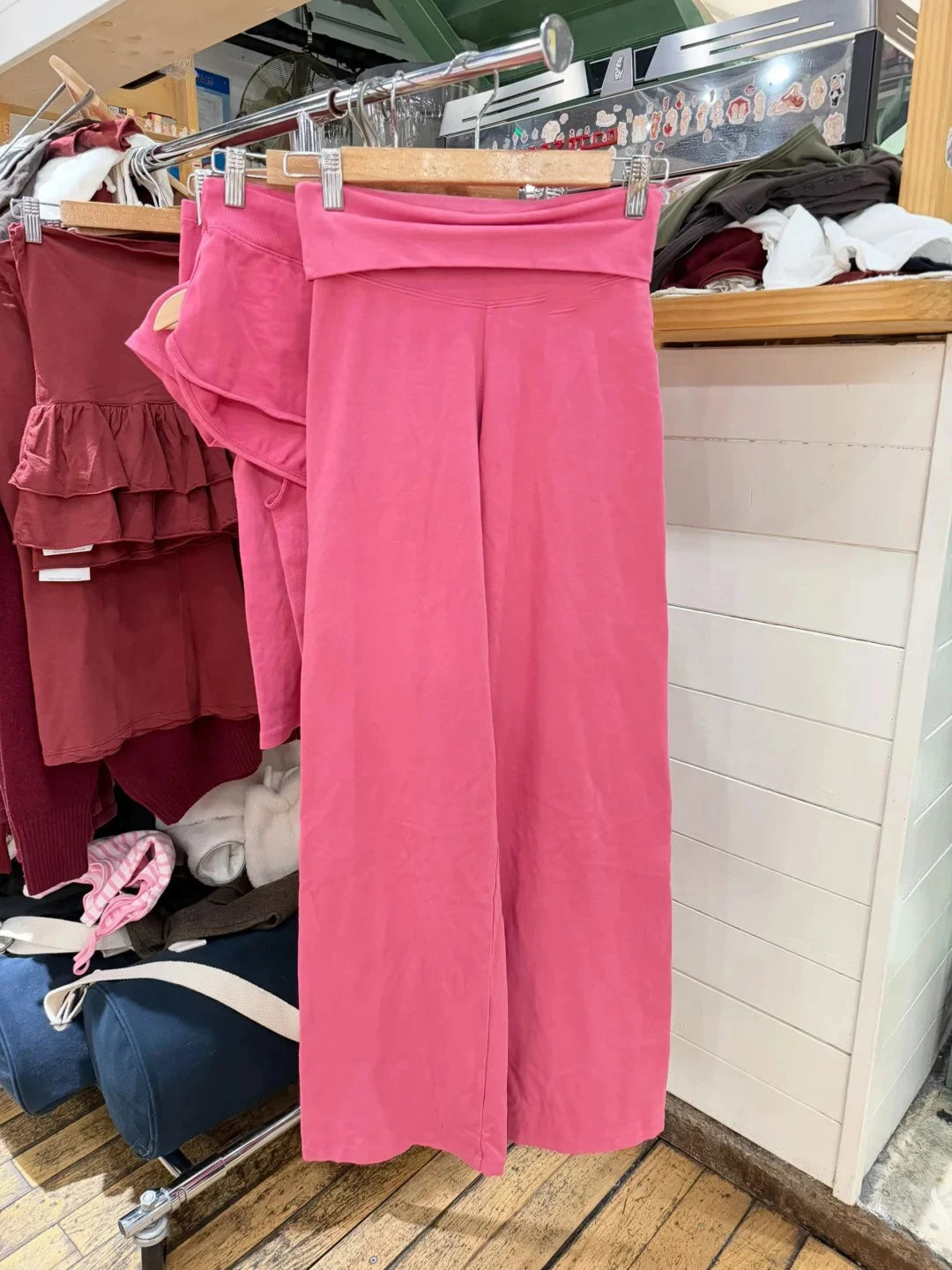 Flip Up Skinny Cotton Yoga Pants Women Casual Simple Elastic High Waist Flare Pant Sweet Cute Streetwear Straight Sport Trousers