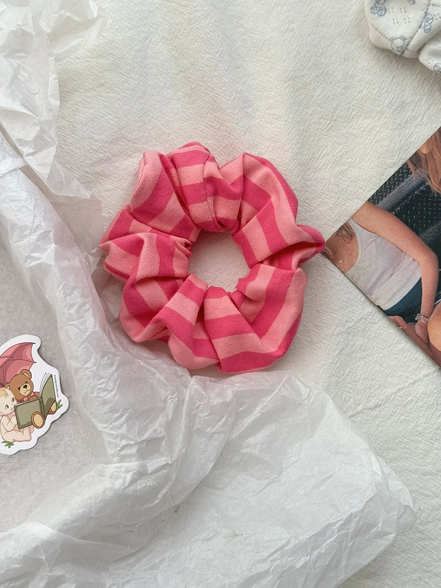 2PCS/Set Elastic Hair Bands Women Handmade and Custom-made Multicolor Large Scrunchie Sweet Cute Hair Accessories