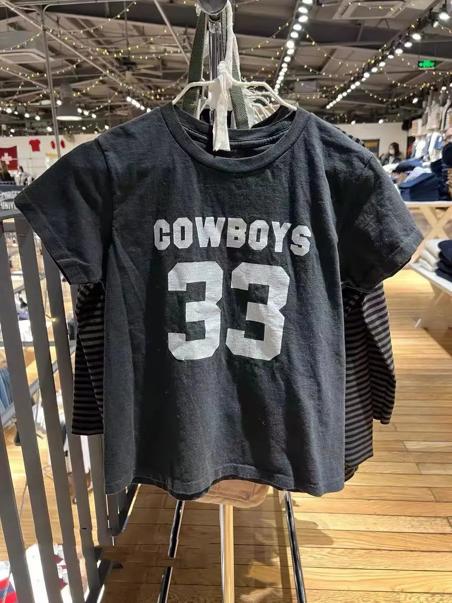 Navy Guitar Print Slim T-shirts Women Summer New Casual Streetwear O-neck Short Sleeve Tees Vintage Preppy Style Cotton Y2K Tops