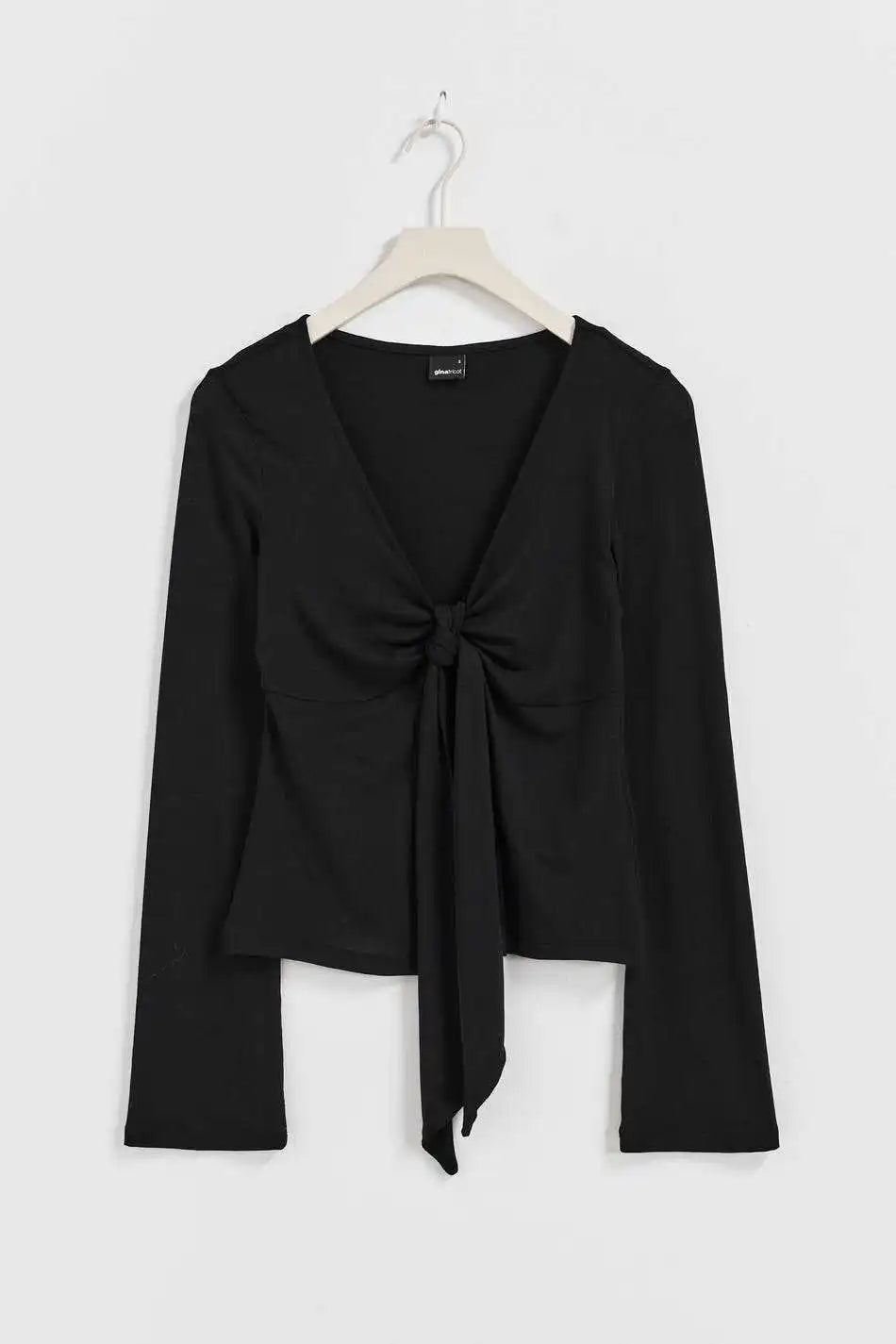 Tie-Strap Design Bowknot Long Sleeve T-Shirt Women's Spring Sexy Slim Fit Thin Smock Tees Casual Sweet Chic Tshirt Babydoll Top