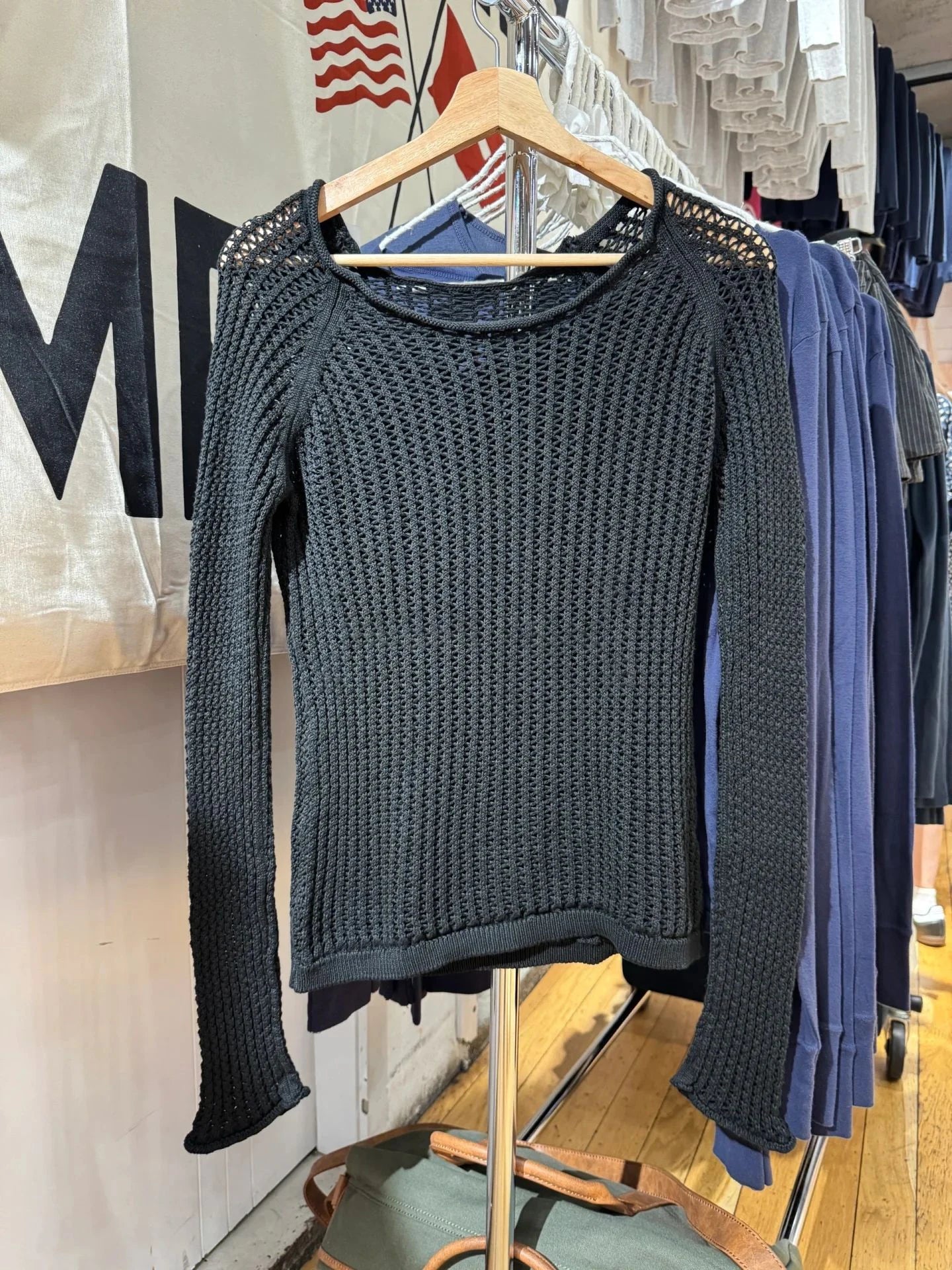 Black Hollow Out Slim Long Sleeve Tee Women Summer New Scoop Neck Transparent Smock American Tops Cute Vintage Sexy Y2K T-shirts