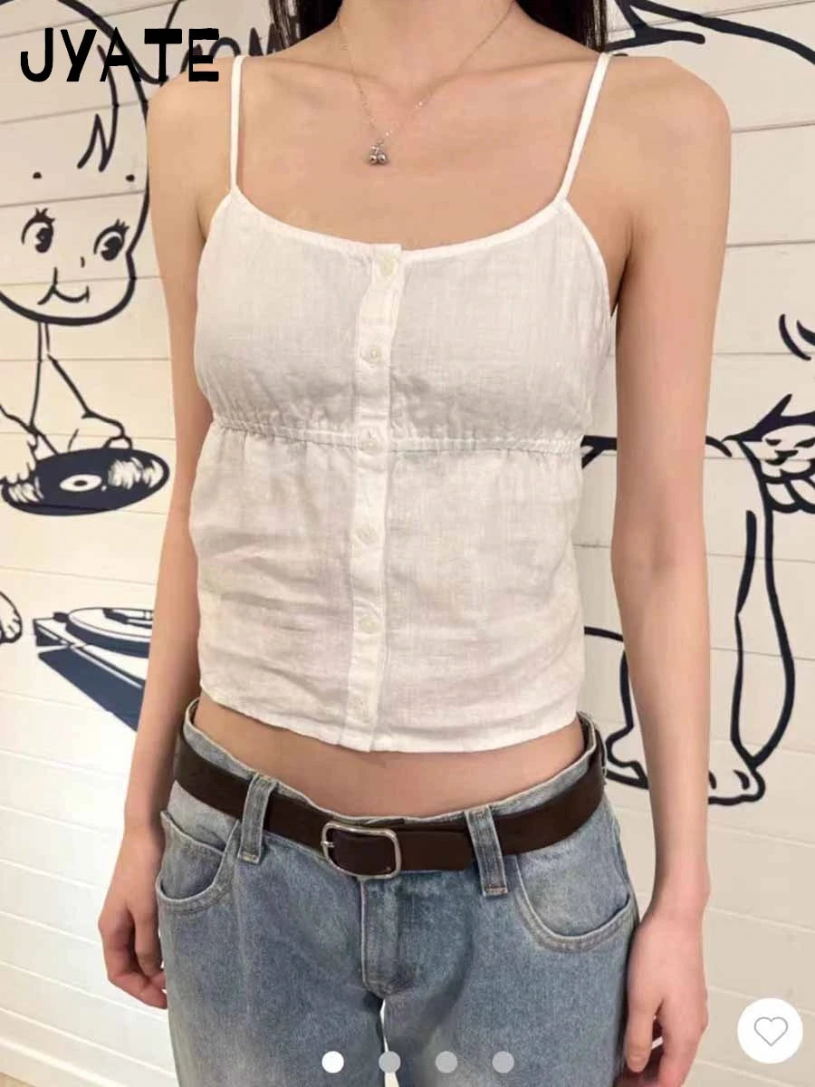Sweet V-neck Lace Trim Camisole Women Summer New Cotton Sexy Simple Casual Cropped Vests Vintage Cute Basic Tank Tops Y2K Femmle