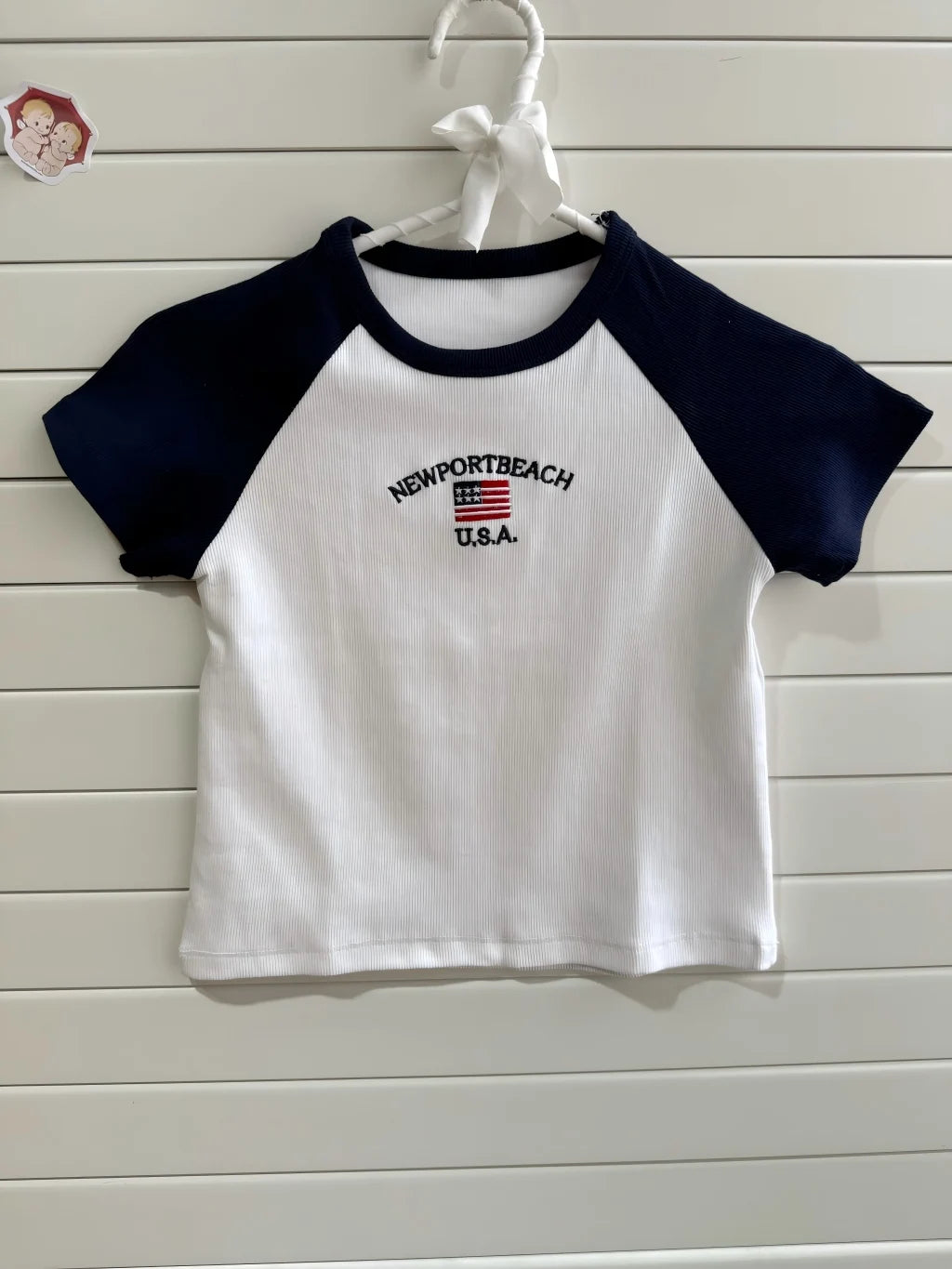 Vintage Letter Graphic Crop Top Women Summer Casual Round Neck Short Sleeve Short T-shirt Female Retro Classic Cotton Tops Chic