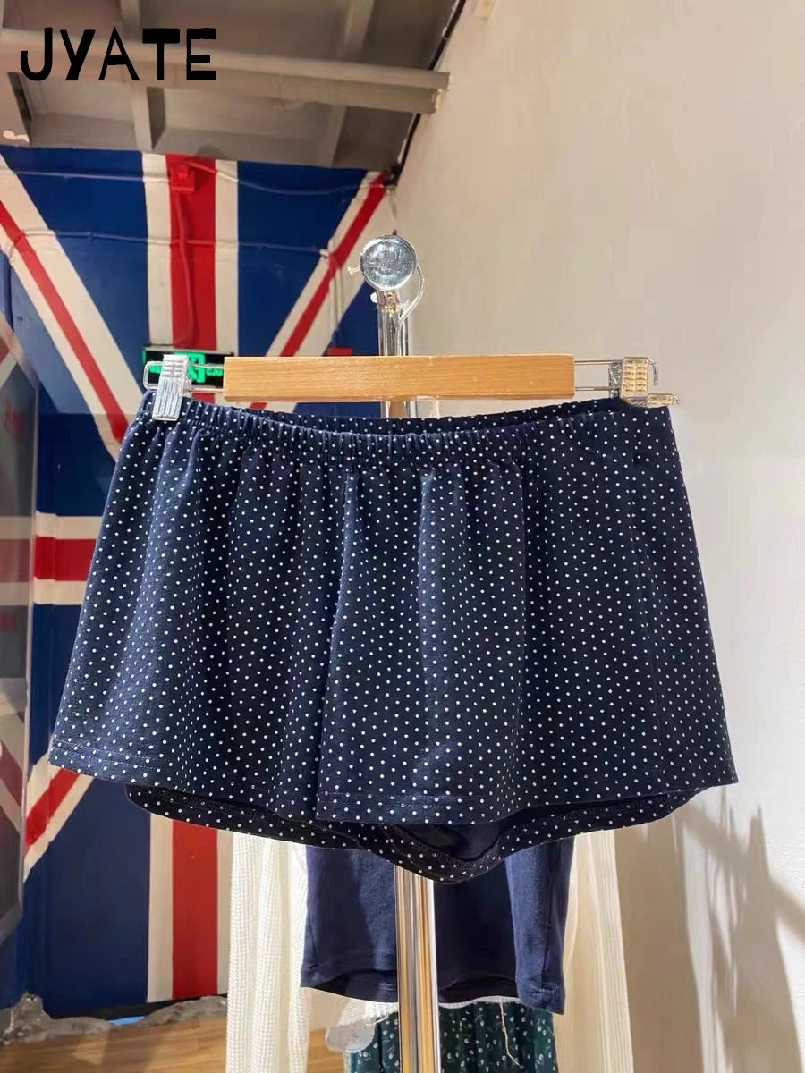 Harajuku Cute Dots Cotton Home Underwear Women 2024 New Streetwear Casual Elastic Waist Shorts Vintage Chic Sweet Short Pant Y2K