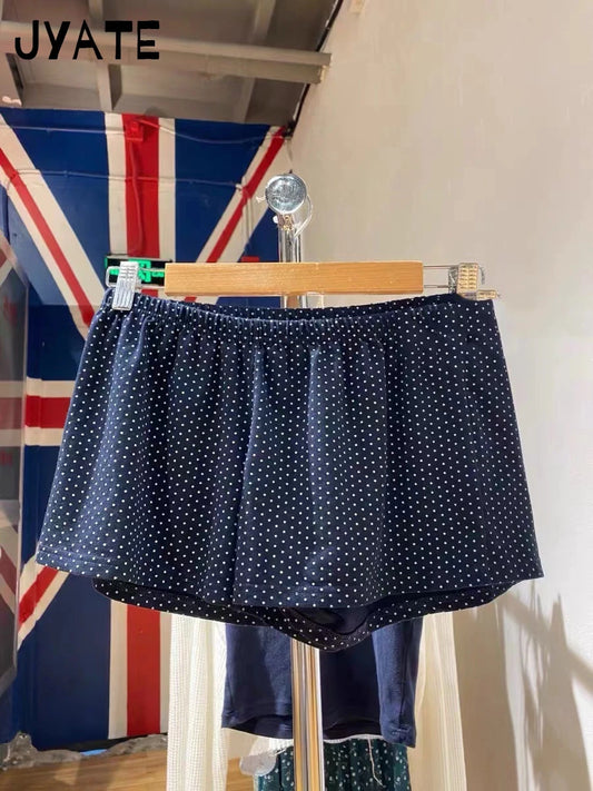 Harajuku Cute Dots Cotton Home Underwear Women 2024 New Streetwear Casual Elastic Waist Shorts Vintage Chic Sweet Short Pant Y2K