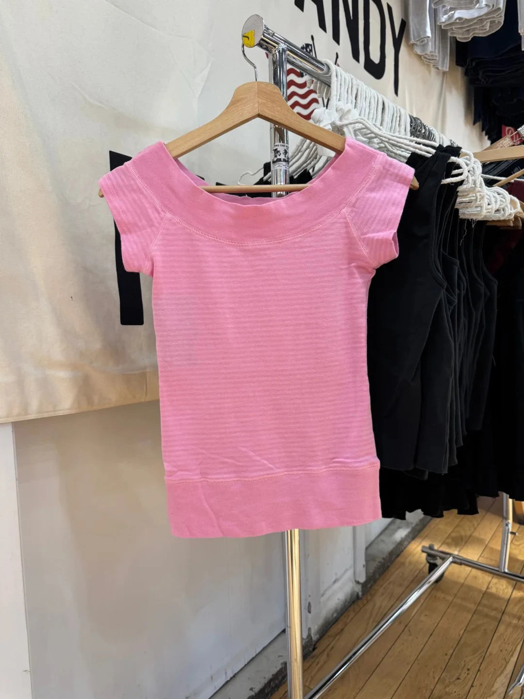 Pink Striped Slash Neck Tee Shirts Women Casual Short Raglan sleeve Cotton Preppy Style Slim Tshirts Sweet Cute Simple T-shirts