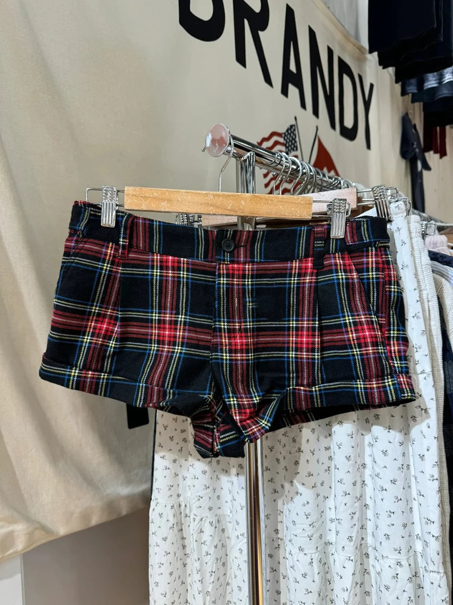 Solid Cotton Short Pants Women Summer Casual Pocket Button Straight Waist Sweatshort Sweet Chic Preppy Style Cargo Shorts Y2K
