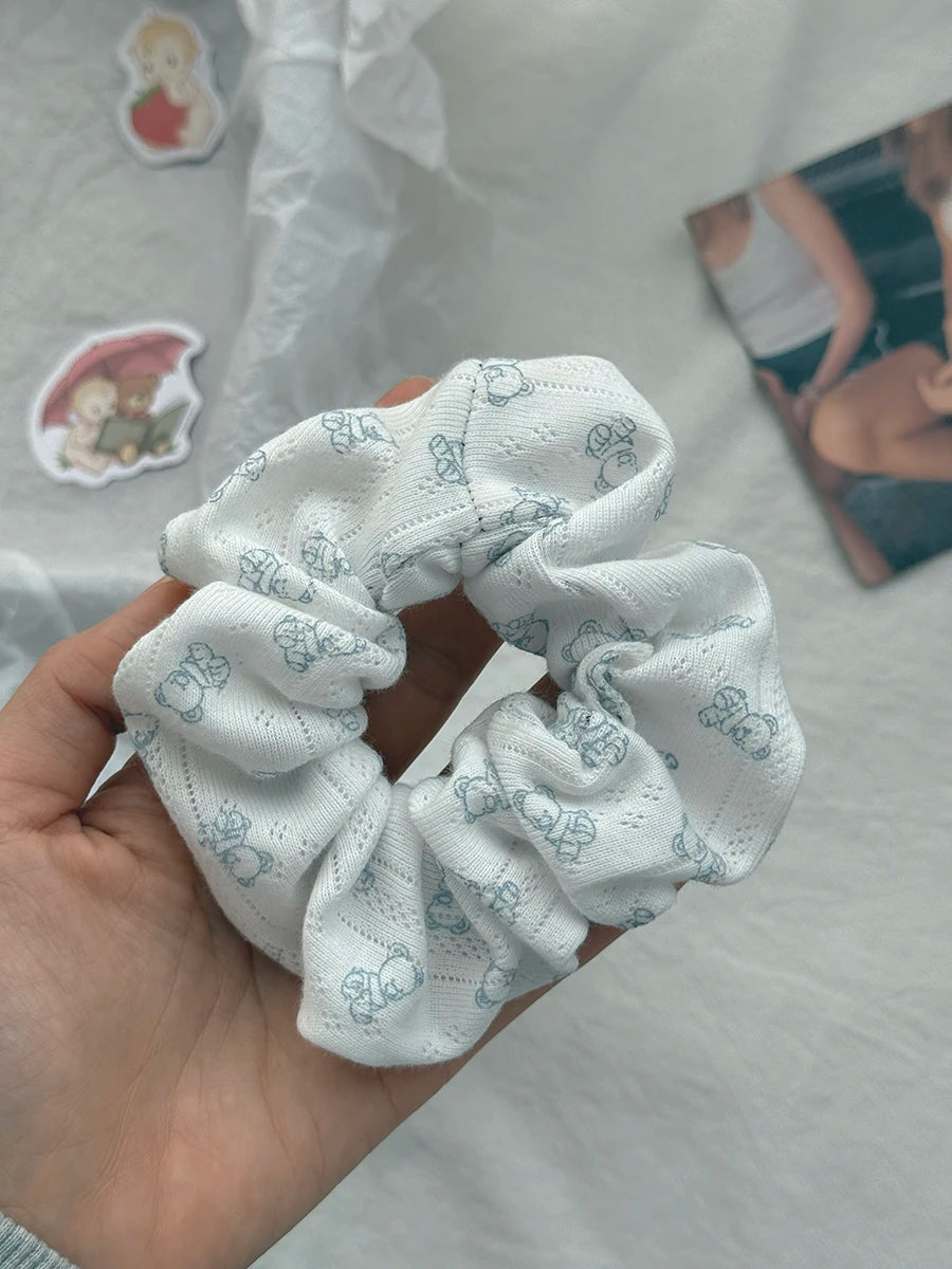 2PCS/Set Elastic Hair Bands Women Handmade and Custom-made Multicolor Large Scrunchie Sweet Cute Hair Accessories