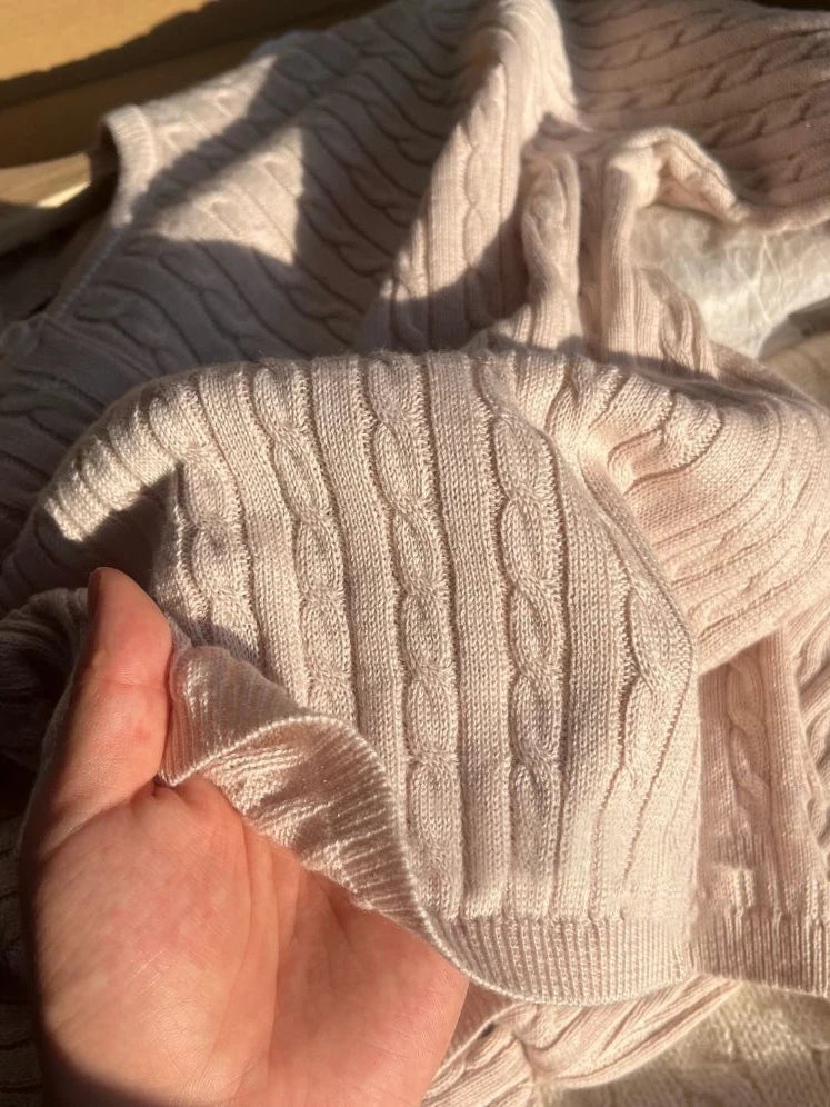 Sweet Pink Twisted Flower Knit Cardigan Women Casual O-Neck Single-breasted Slim Crop Top Autumn Preppy Style Chic Sweaters Y2K